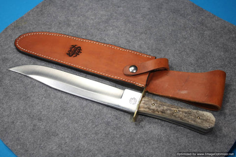 Schatt & Morgan Big Coffin Bowie Knife. White Stag First Run!