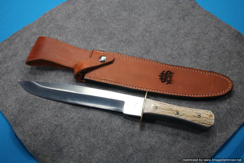 Schatt & Morgan Big Coffin Bowie Knife. White Stag First Run!