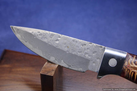 Jim Craig Exotic Red Pinecone Handled Fixed Blade.