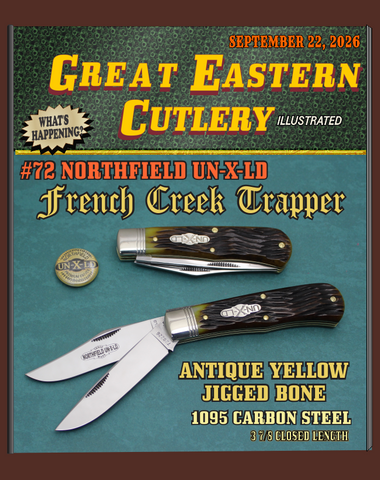GEC 728226 NF French Creek Trapper Antique Yellow Jigged Bone