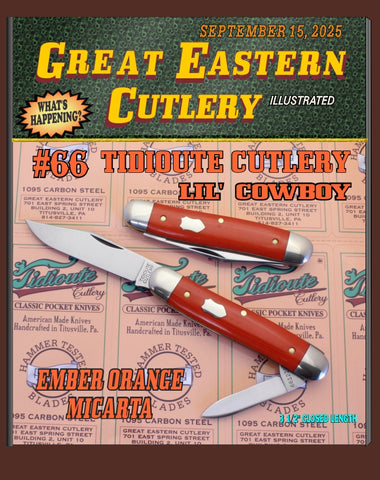 Great Eastern Cutlery Tidioute # 661225 Lil' Cowboy Ember Orange Micarta