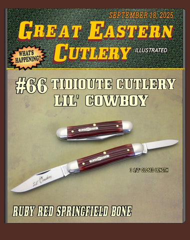 Great Eastern Cutlery #661225 Tidioute Ruby Red Springfield Bone