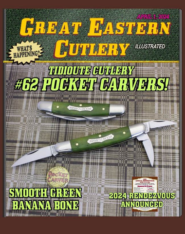 Great Eastern Cutlery #620324 Tidioute Smooth Green Banana Bone. STORE KNIFE.