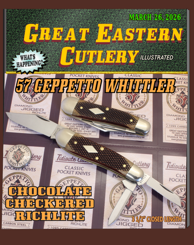 GEC # 571326 Geppetto Whittler Chocolate Checkered Richlite