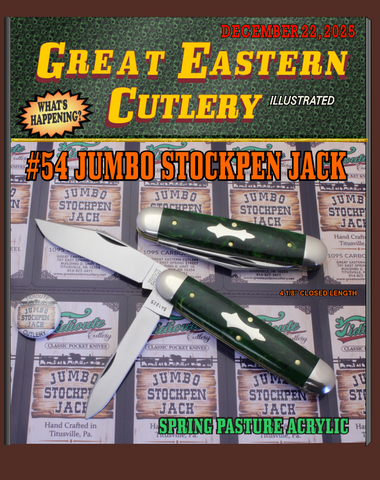 Great Eastern Cutlery #541225 Jumbo Stockpen Jack Spring Pasture Acrylic