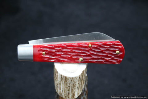 Cooper Cutlery Dollar Knife Red Jig Bone, Mammoth Shield