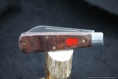 Cooper Cutlery Dollar Knife Franciscan Walnut--Red Shield.