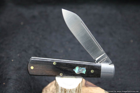 Cooper Cutlery Beaver Falls Ebony With Abalone Shield.