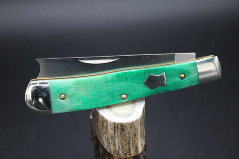 Cooper Cutlery 5119 Green Smooth Camel Bone Trapper