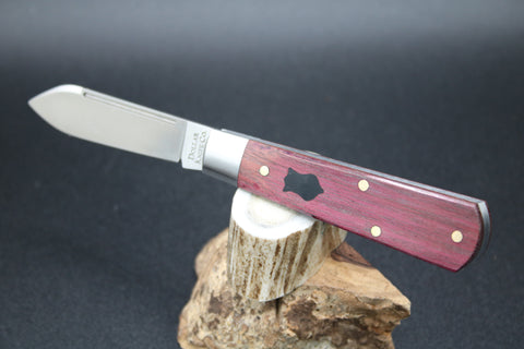 Cooper Cutlery Dollar Knife Blood Wood with Black Shield
