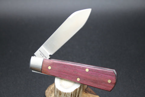 Cooper Cutlery Dollar Knife Blood Wood with Black Shield