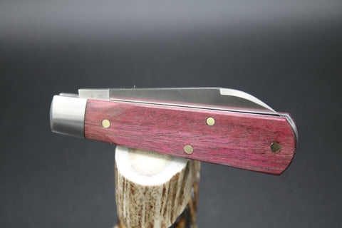 Cooper Cutlery Dollar Knife Blood Wood with RED Shield
