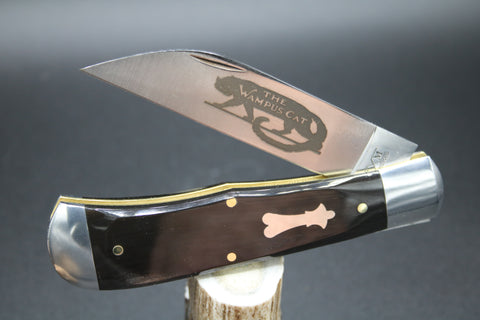 Cooper Cutlery Schatt & Morgan Wampus Cat Buffalo Horn, New Issue.