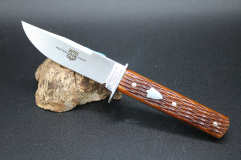 Great Eastern Cutlery H10125 Hunter Antique Yellow Jigged Bone