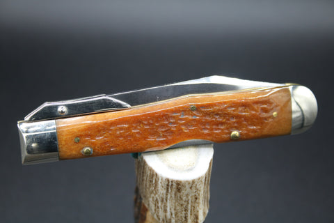 Case Classic Tested 61011 1/2 Antique Orange Bone Cheetah .