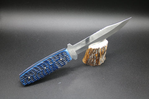 Cooper Cutlery Schatt & Morgan Antique Blue Jig Handles Pig Sticker