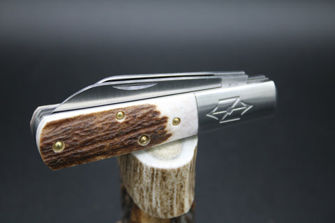 Cooper Cutlery New York Knife Sambar Stag Two Blade Barlow