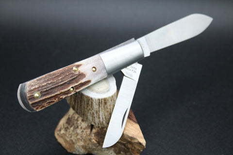 Cooper Cutlery New York Knife Sambar Stag Two Blade Barlow