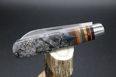 Todd Davison Made #2204 Famous Davison Striper. Black and Gold Box Elder