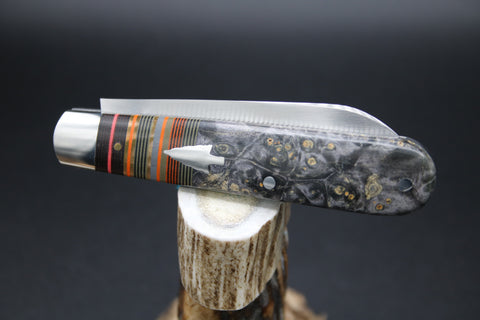 Todd Davison Made #2204 Famous Davison Striper. Black and Gold Box Elder