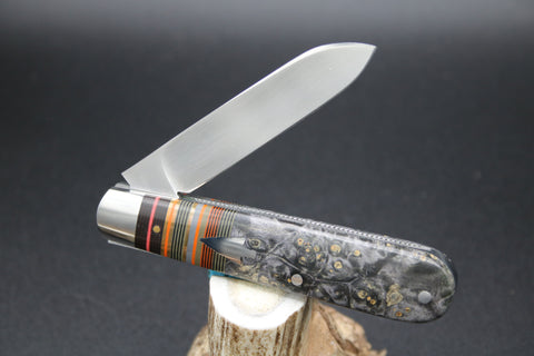 Todd Davison Made #2204 Famous Davison Striper. Black and Gold Box Elder