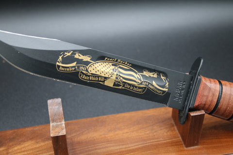 KA-BAR US NAVY PEARL HARBOR COMMEMORATIVE ANNIVERSARY COLLECTORS EDITION $ 175.00