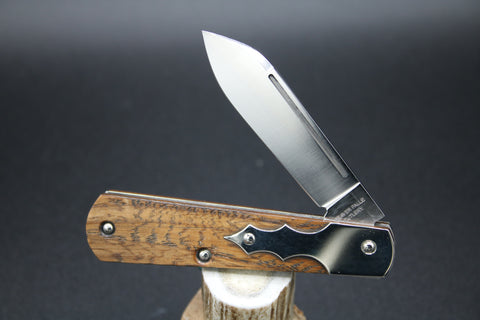 Cooper Cutlery Beaver Falls Chestnut Wood Barn Door Strap Hinge Knife