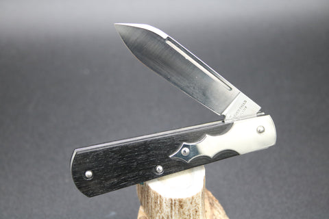 Cooper Cutlery Beaver Falls Ebony Barn Door Strap Hinge Knife