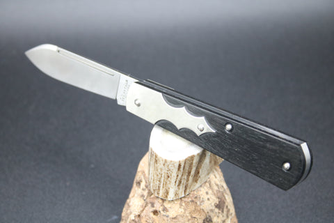 Cooper Cutlery Beaver Falls Ebony Barn Door Strap Hinge Knife