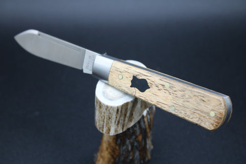 Cooper Cutlery Spalted Tamarind with Black Shield Dollar Knife