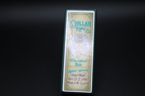 Cooper Cutlery Osage Orange with Black Shield Dollar Knife