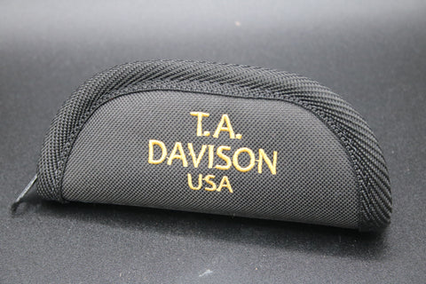 Todd Davison # 2741 Red Canvas Micarta Shadow Pattern.