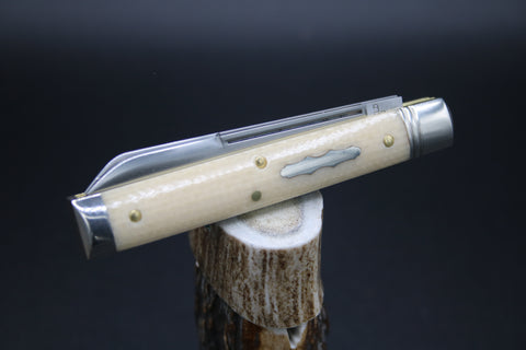 Great Eastern Northfield #412226 Town Physician Bone Burlap Micarta.