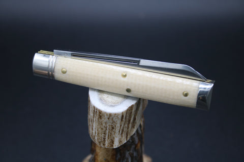 Great Eastern Northfield #412226 Town Physician Bone Burlap Micarta.
