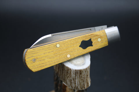 Cooper Cutlery Osage Orange Wood with Black Shield Dollar Knife