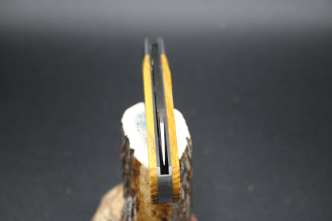 Cooper Cutlery Osage Orange Wood with Black Shield Dollar Knife
