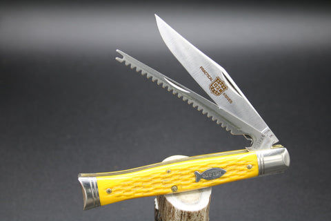 Great Eastern Cutlery #631226SS Jigged Yellow Micarta Fish Knife
