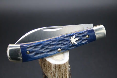 Cooper Cutlery W5119 Blue Jigged Bone Weed Company Trapper