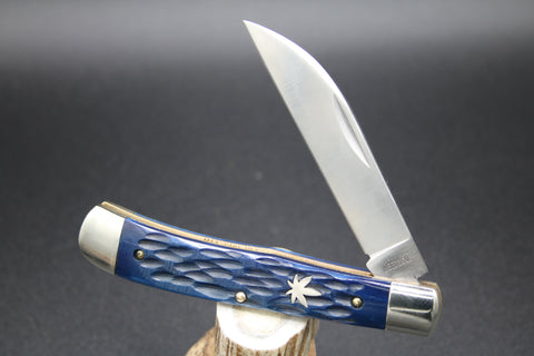 Cooper Cutlery W5119 Blue Jigged Bone Weed Company Trapper