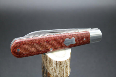 Todd Davison #2768 Brown Canvas Micarta.