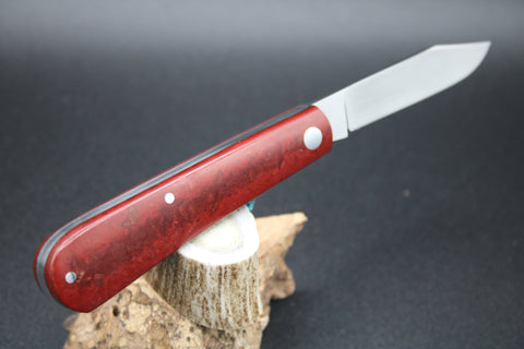 Todd Davison #2778 Beautiful Dark Red Micarta Shadow Pattern