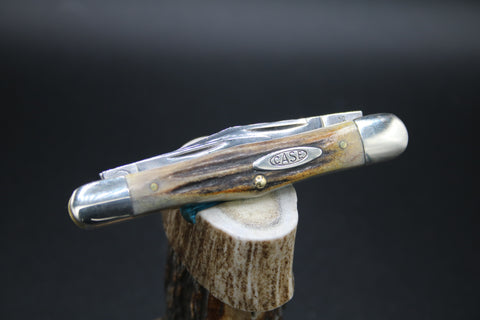Case Classic 53083 Stag Split Backspring Whittler Factory Sample.