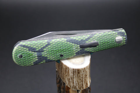 Todd Davison #2793 Vintage Python Micarta Shadow Pattern.