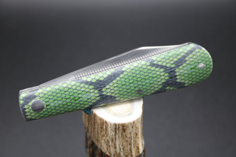 Todd Davison #2793 Vintage Python Micarta Shadow Pattern.