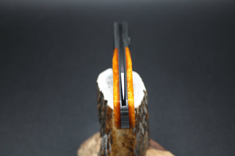 Cooper Cutlery New York Knife Company M1506W-OSC, Orange Sawcut Barlow.