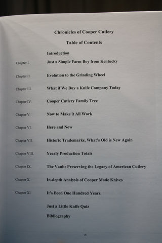 Cooper Cutlery Chronicles The Book