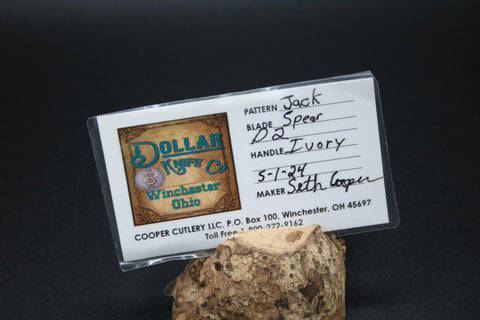 Cooper Cutlery Special Mammoth Ivory Dollar Knife.