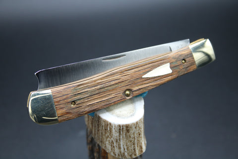 Cooper Cutlery 7219TS Aged Tobacco Stake Razor Trapper