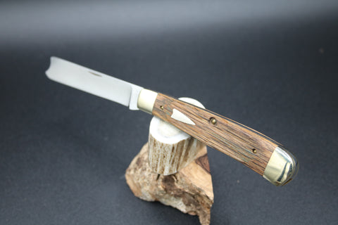 Cooper Cutlery 7219TS Aged Tobacco Stake Razor Trapper With Moon Shield.