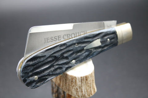 Cooper Cutlery 5101 Schatt & Morgan Black Purple Jigged Bone Jesse Crouch